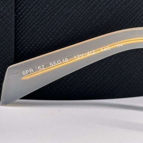 NEW PRADA SUNGLASSES, PRADA SPR 26Z 12V4I2 WOMEN OPAL MILK/BROWN OVAL PR26ZS - Picture 8 of 10